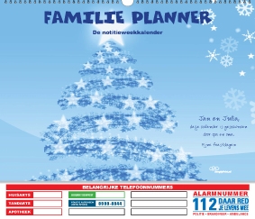 Gezinsplanner liggend kerst