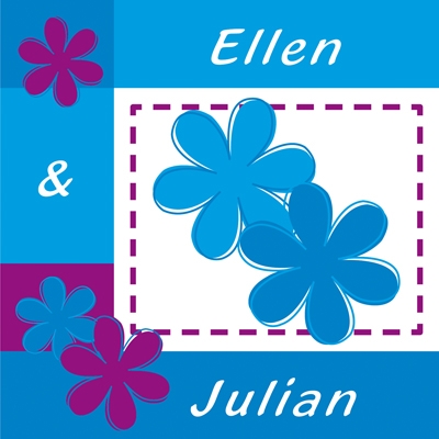 Bloemen blauw/paars