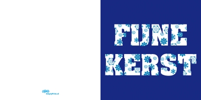 Fijne kerst blauw