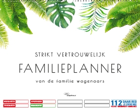 Gezinsplanner liggend Tropische bladeren