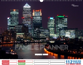 Gezinsplanner liggend Verlichte stad