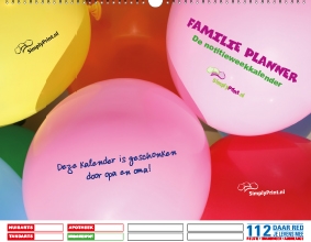 Gezinsplanner liggend ballonnen