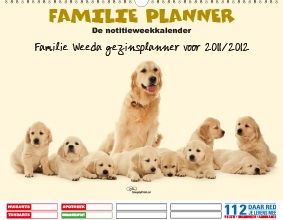 Gezinsplanner liggend honden