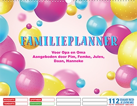 Gezinsplanner liggend ballen