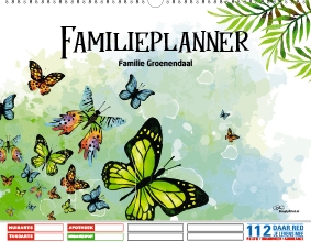 Gezinsplanner liggend Vlinders