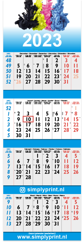 4 maandskalender wandkalender