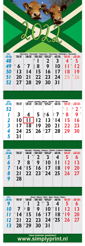 Achterhoekse vlag maandkalender
