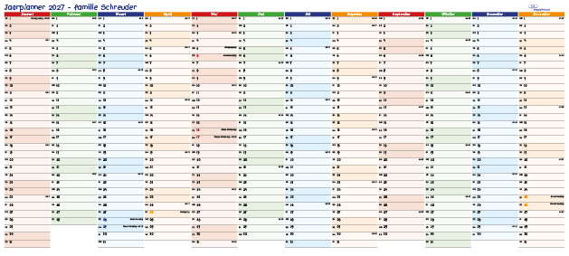 jaarplanner  jaaragenda  jaaroverzicht 2025